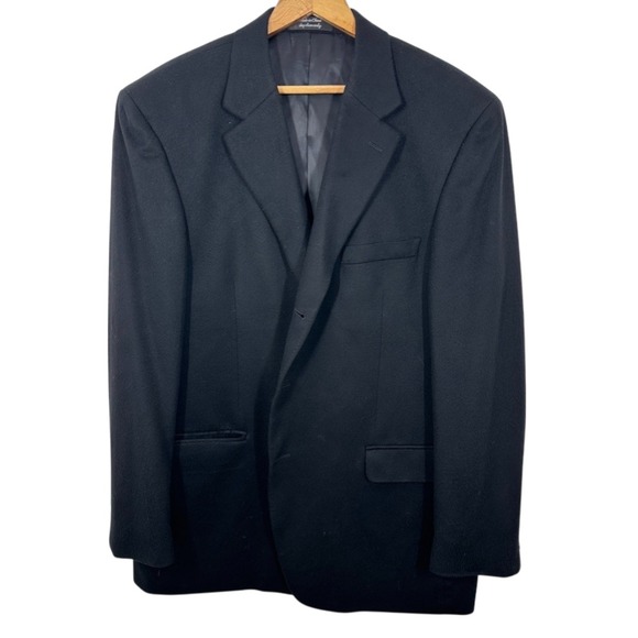Andrew Fezza Black Soft 100% Pure Cashmere Sport Coat Blazer Jacket Men's 44R